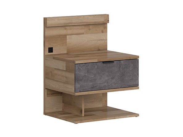 

Тумбочка правая с ящиком для спальни Arica Black Red White 50x65.4x40 (L112-KOM1S/P) 101359