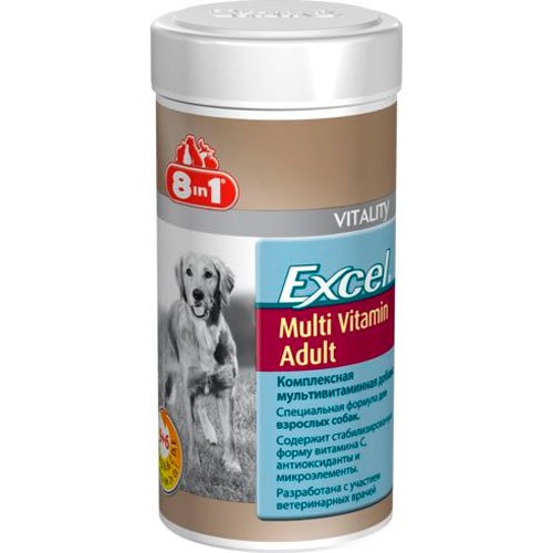 

Витамины 8 in 1 Excel Multi Vitamin Adult для взрослых собак, 70 таблеток