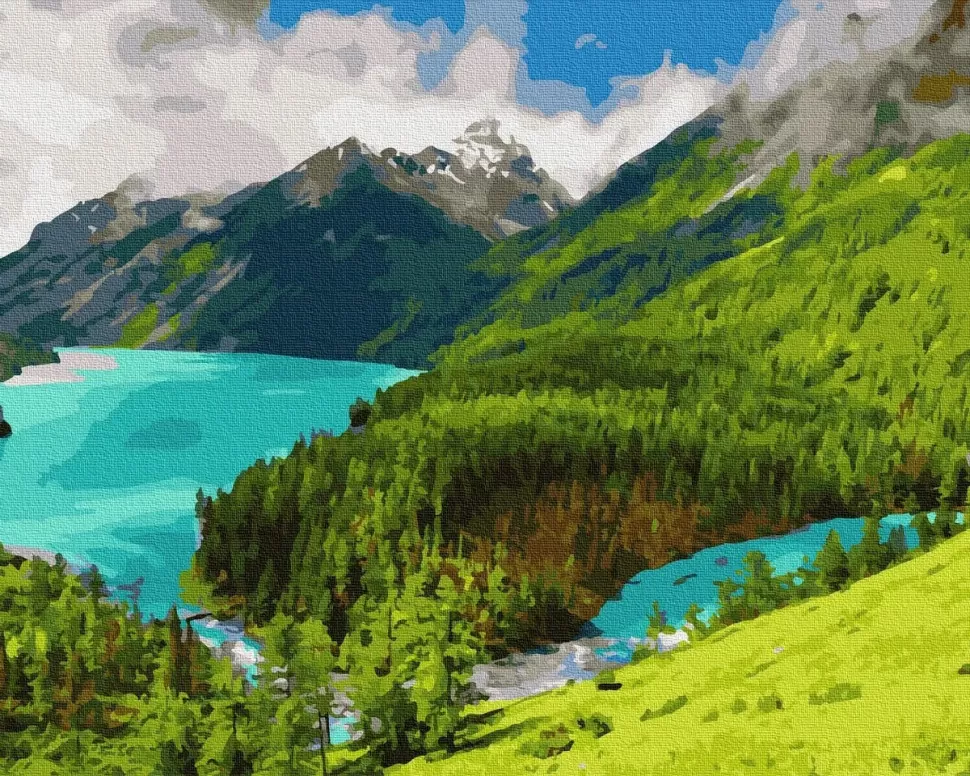 

Картина по номерам / анти-стресс раскраска Rainbow Art "Утро в горах" GX36148-RA