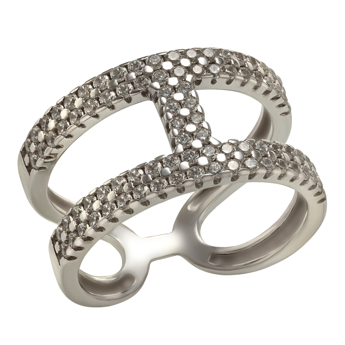 

Серебряное кольцо с фианитами Tango Jewellery Company 380354С размер 18