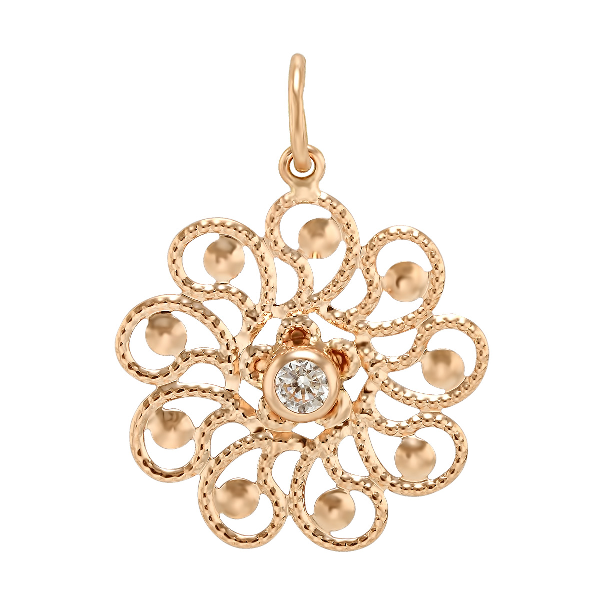 

Золотая подвеска с фианитом Tango Jewellery Company 170036