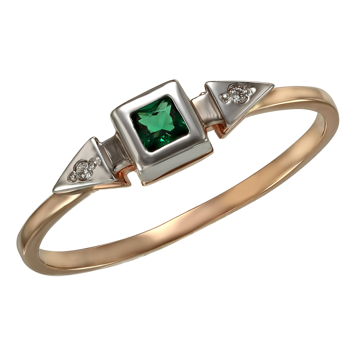 

Золотое кольцо с бриллиантами и изумрудом Tango Jewellery Company 752646 размер 16