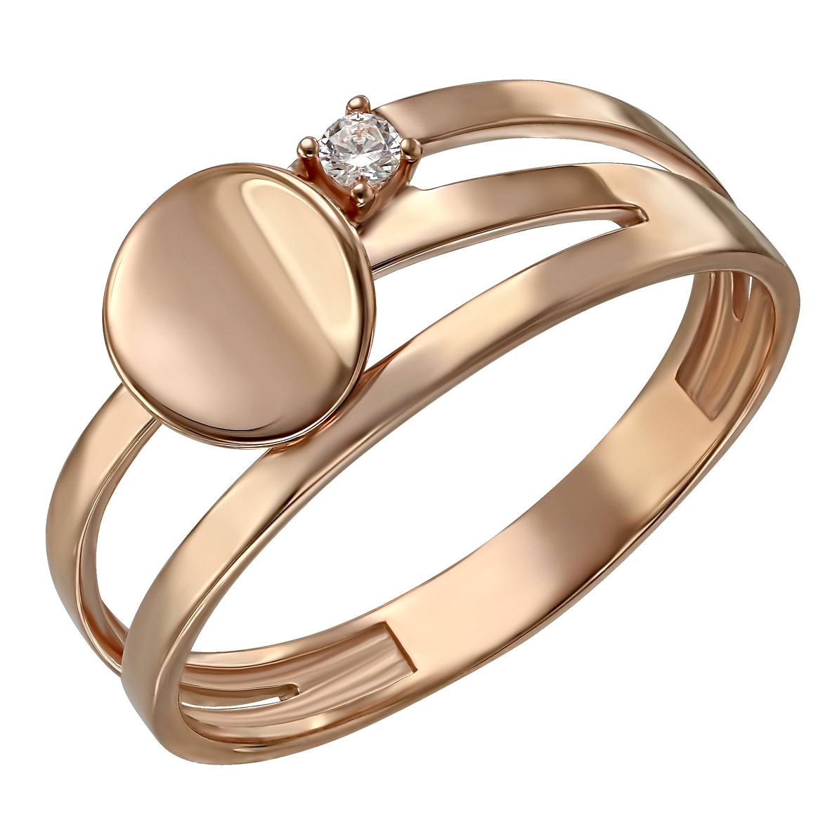 

Золотое кольцо с фианитом Tango Jewellery Company 380484 размер 17