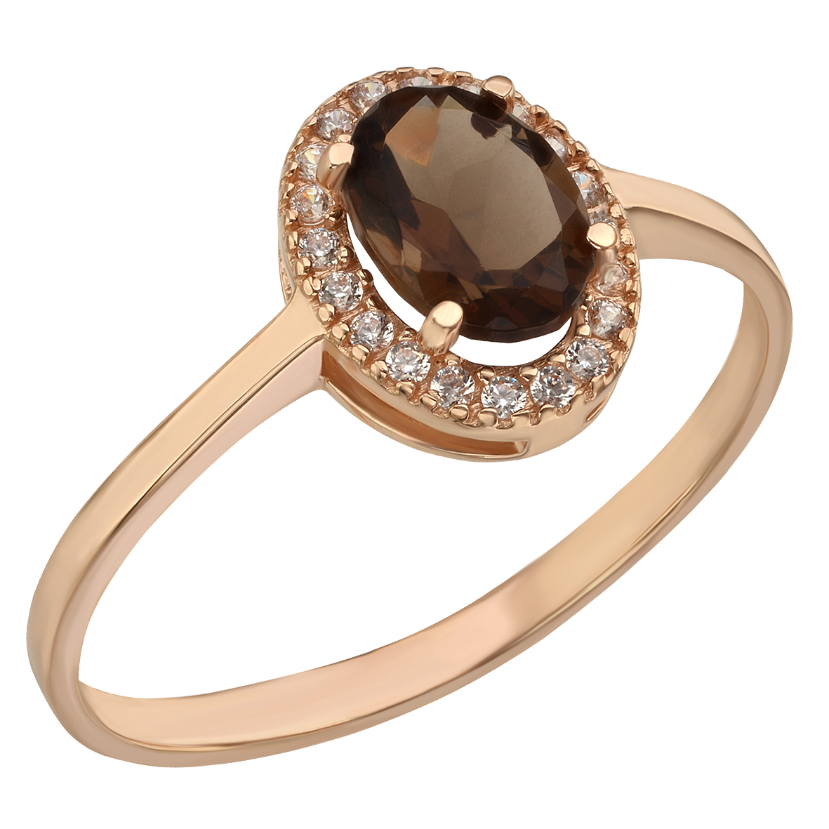 

Золотое кольцо с кварцем и фианитами Tango Jewellery Company 368665 размер 18