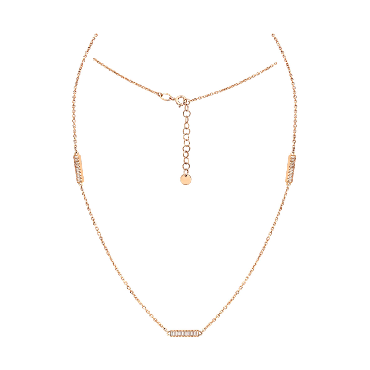 

Золотое колье с фианитами Tango Jewellery Company 860440 размер 400