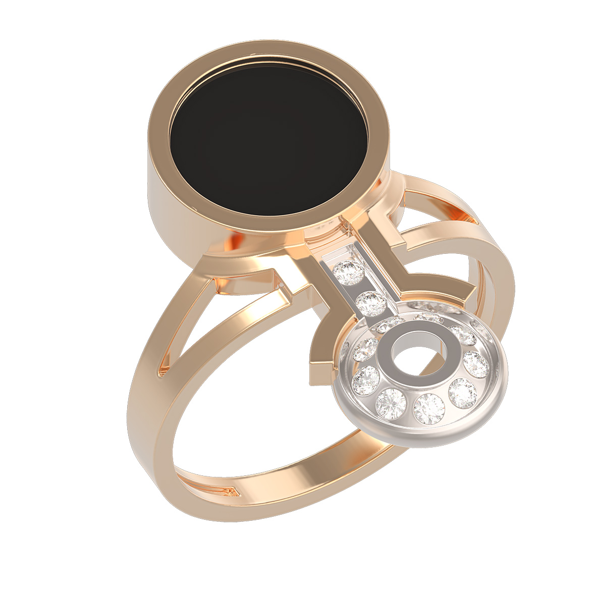 

Золотое кольцо с агатом и фианитами Tango Jewellery Company 369623 размер 19