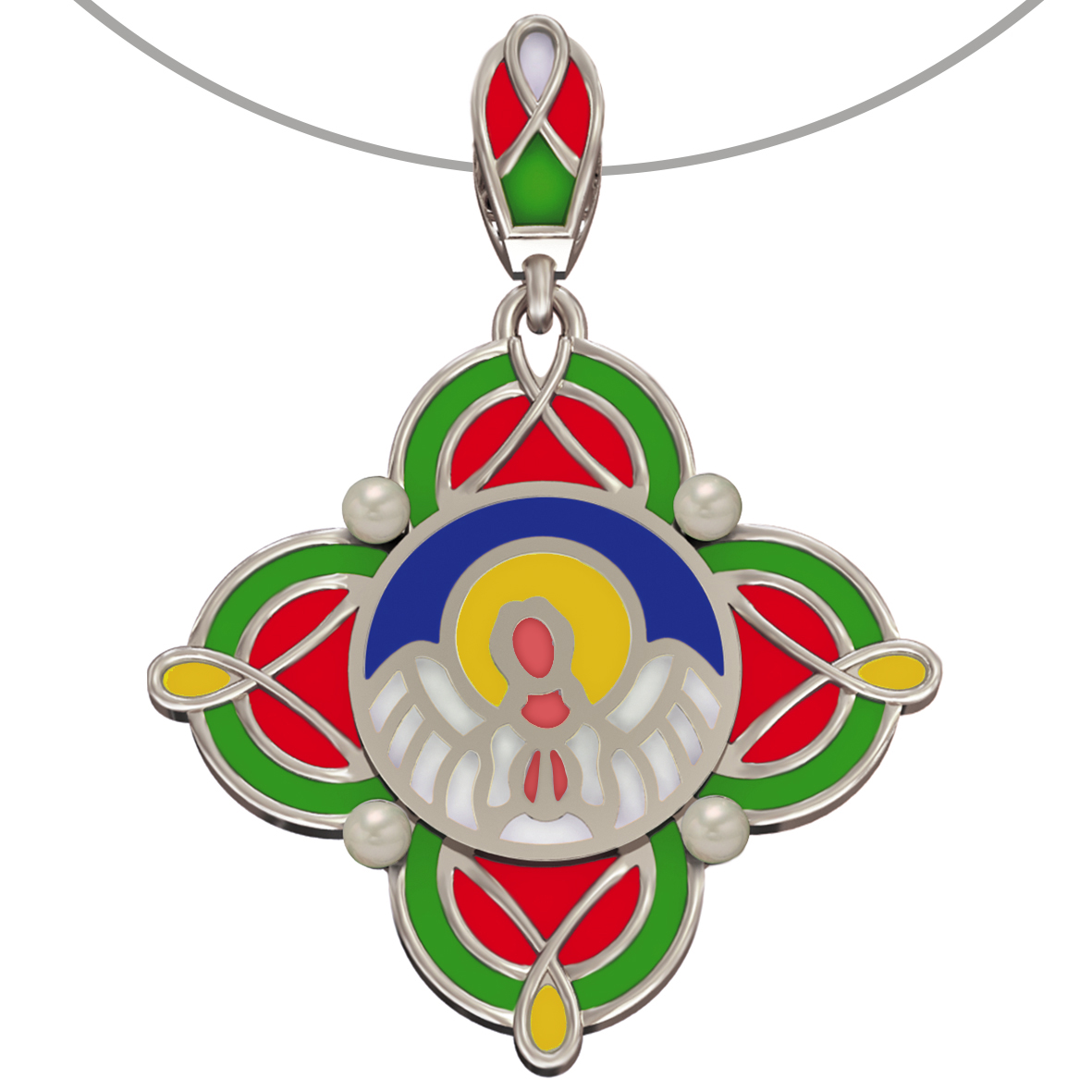 

Серебряная ладанка с жемчугом и эмалью Tango Jewellery Company 150275А