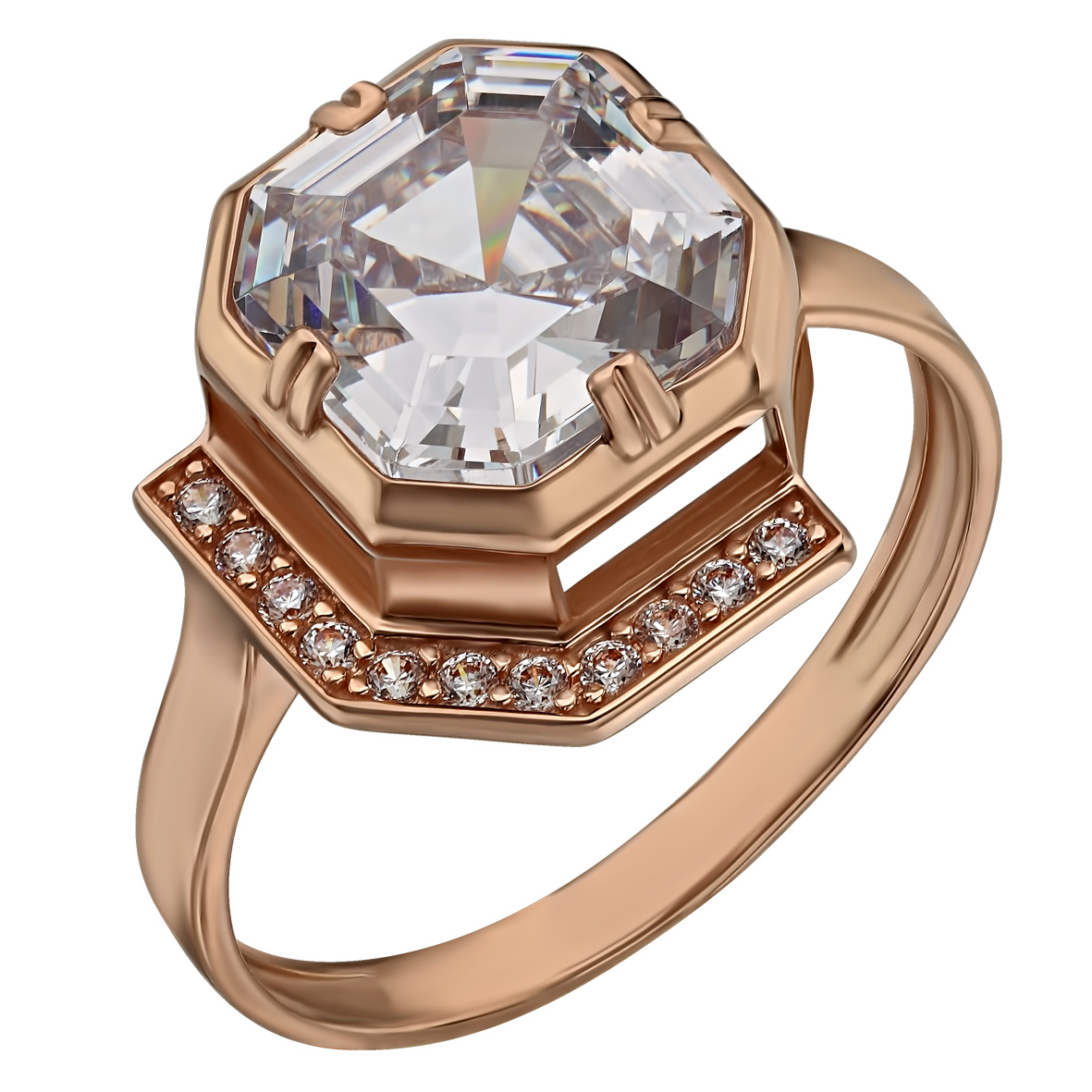 

Золотое кольцо с фианитами Tango Jewellery Company 380508 размер 19
