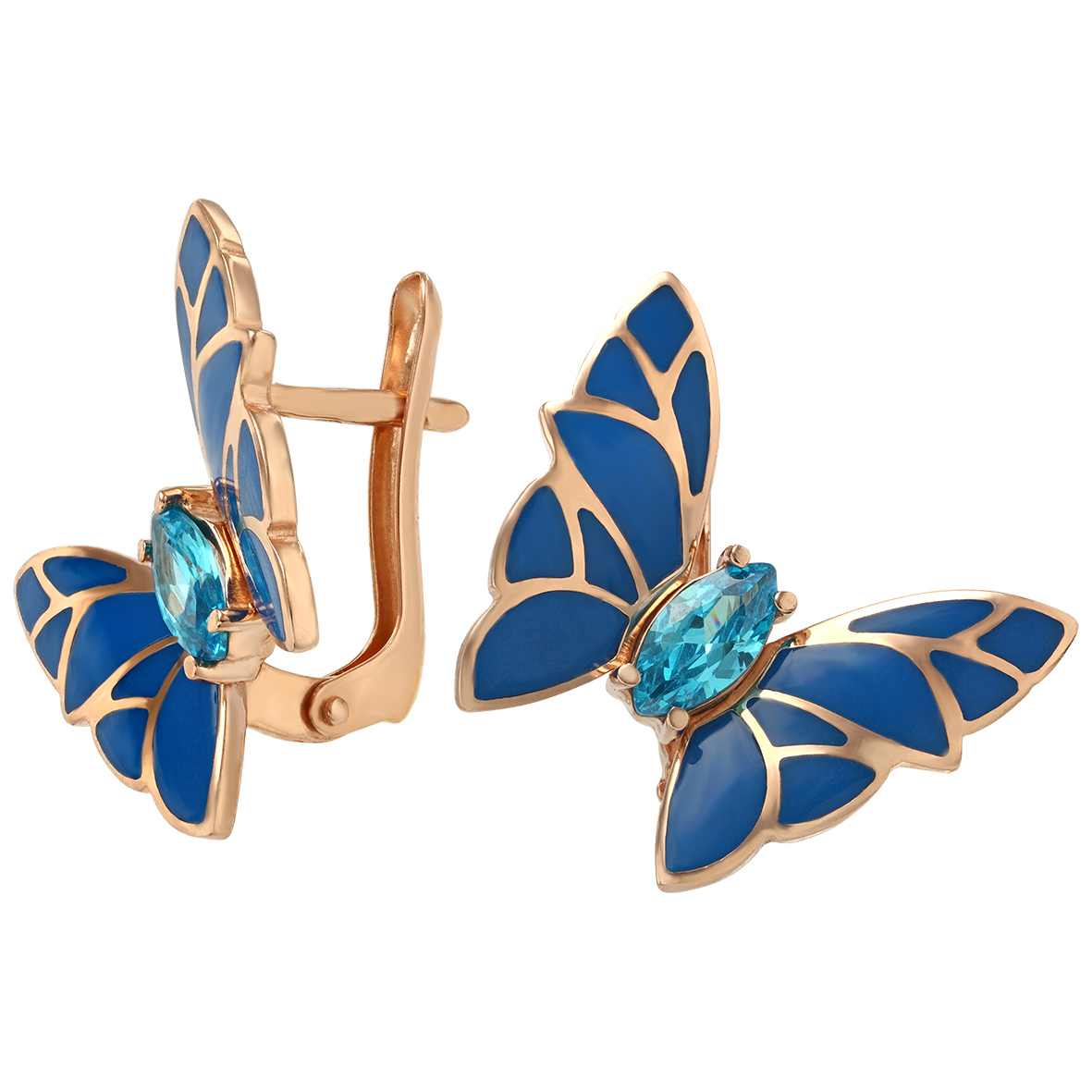 

Золотые серьги с фианитами и эмалью Tango Jewellery Company 430882Е