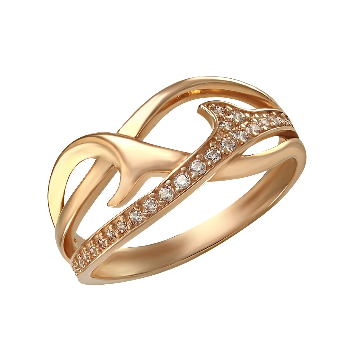 

Золотое кольцо с фианитами Tango Jewellery Company 380341 размер 16.5