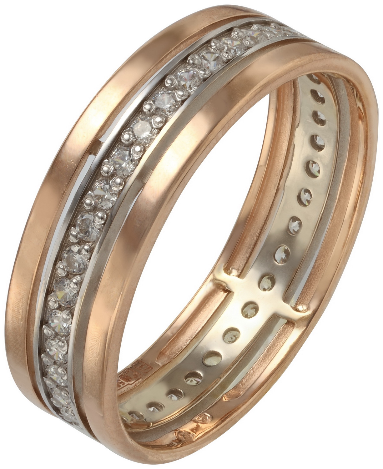 

Золотое кольцо с фианитами Tango Jewellery Company 330058 размер 18