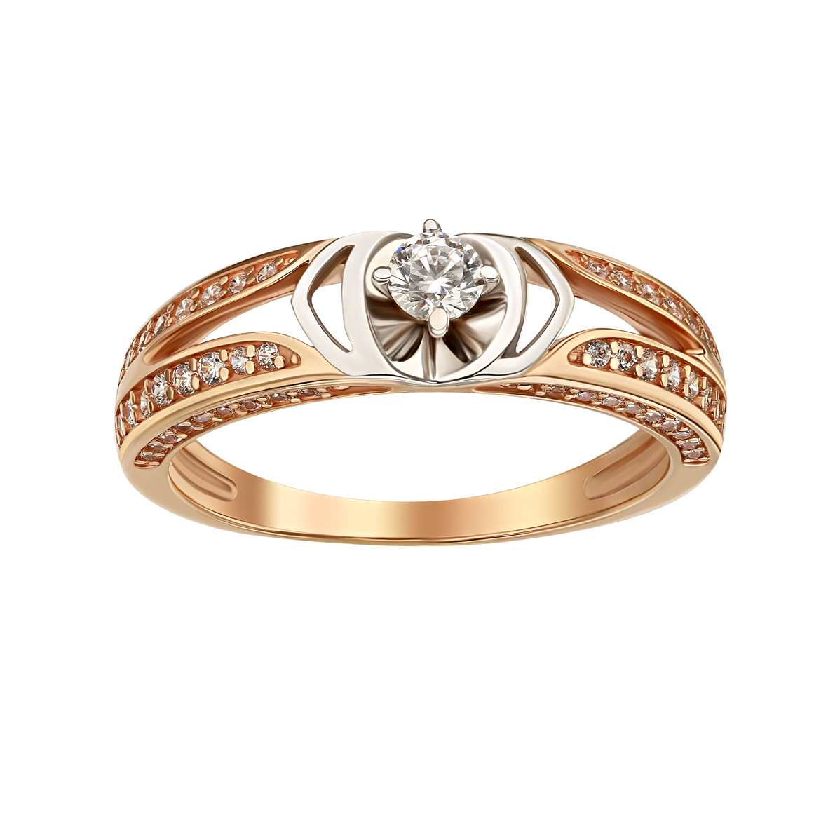 

Золотое кольцо с фианитами Tango Jewellery Company 350091 размер 17.5