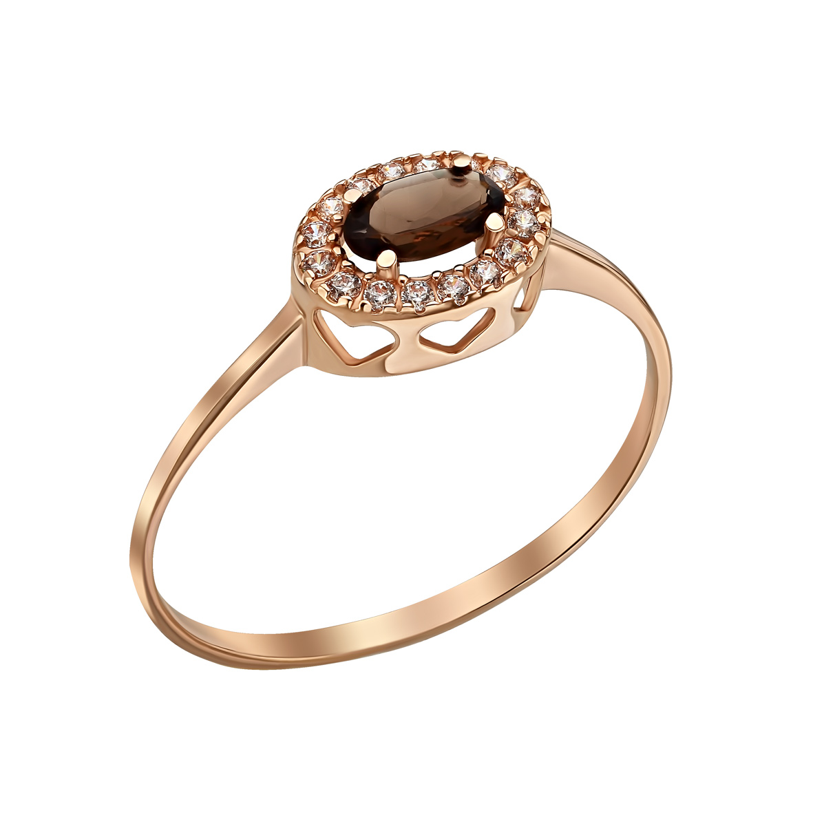 

Золотое кольцо с кварцем и фианитами Tango Jewellery Company 368673 размер 16