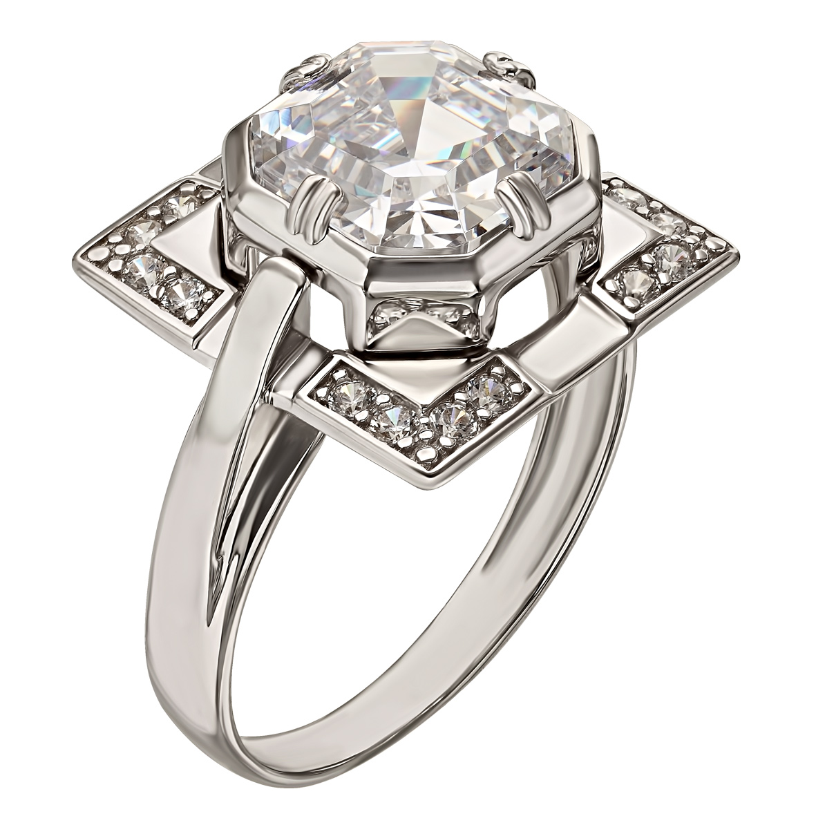 

Серебряное кольцо с фианитами Tango Jewellery Company 350083С размер 19.5