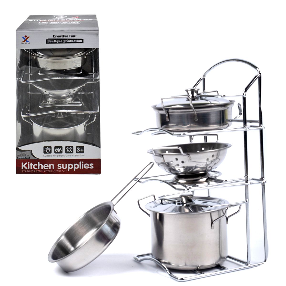 Посуда китчен отзывы. Kitchen Supplies 33 PCS детская посуда металлическая.