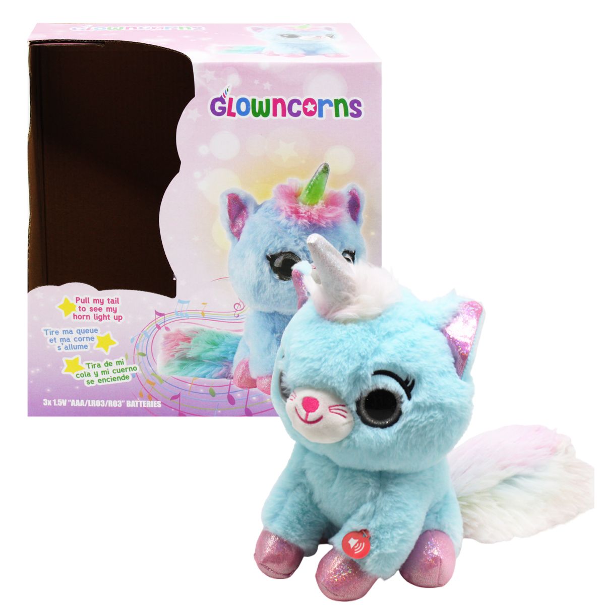

Интерактивная игрушка Котик-единорог голубой MiC (2124-1) (177309)