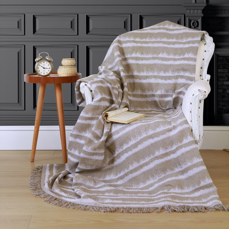 

Плед Eponj Home Buldan Keten Desibel 170x200 см Бежевый svt-2000022263436