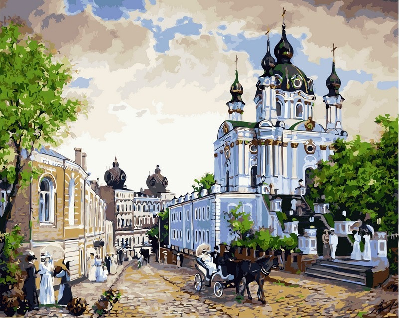 

Андреевский спуск. Картина раскраска. Babylon 40x50