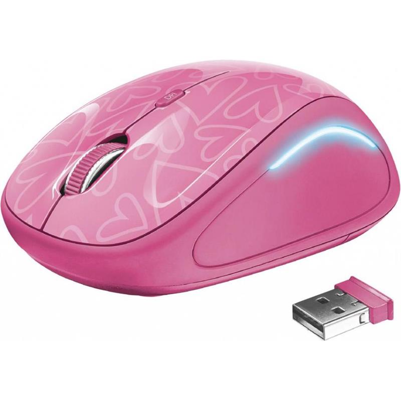 

Мышь беспроводная Trust Yvi FX (22336) Pink USB