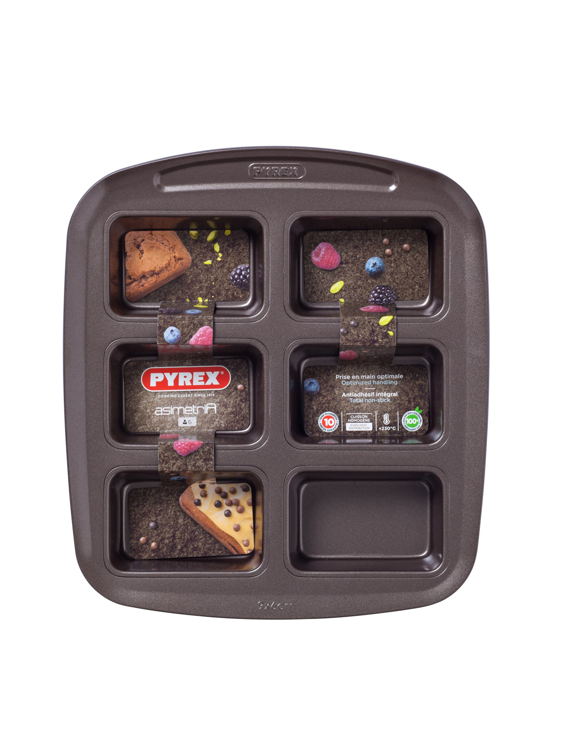

Форма PYREX ASIMETRIA, 6 шт. 9х6 см