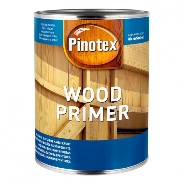 

PINOTEX WOOD PRIMER Глубоко впитывающаяся быстросохнущая деревозащитная грунтовка Бесцветная 1 л