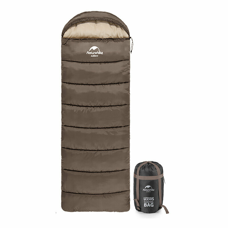 

Спальник с капюшоном Naturehike U350 NH20MSD07 коричневый, правый