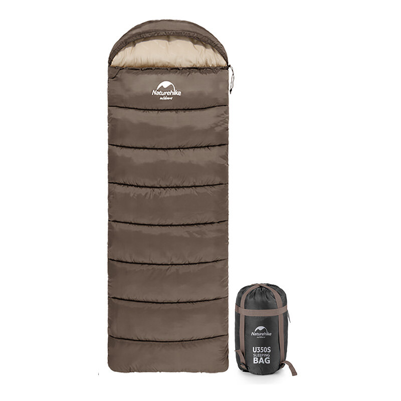 

Спальник с капюшоном Naturehike U350 NH20MSD07 коричневый, левый