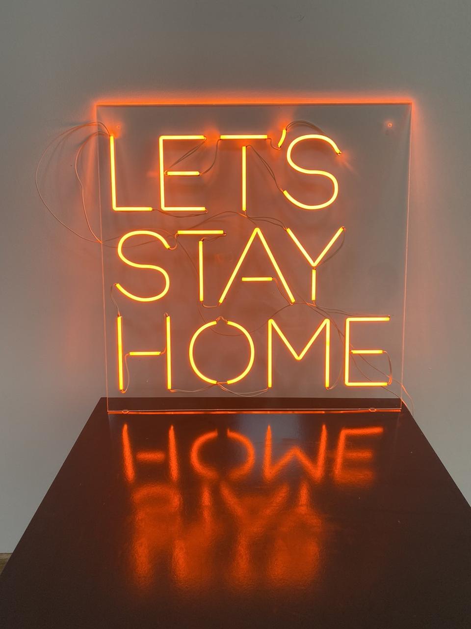 

Неоновая надпись Let`s Stay Home на акриловой основе Manific Decor