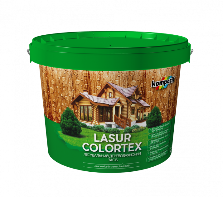 

Лазурь для древесины Kompozit COLORTEX Сосна 10 л