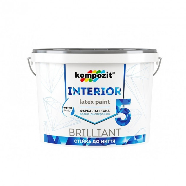 

Kompozit INTERIOR 5 Краска интерьерная 14 кг - акриловая краска для окраски потолков и стен
