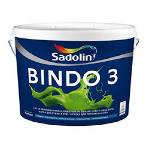 

Краска Sadolin BINDO 3 - краска для внутренних работ, белый BW, 10 л.