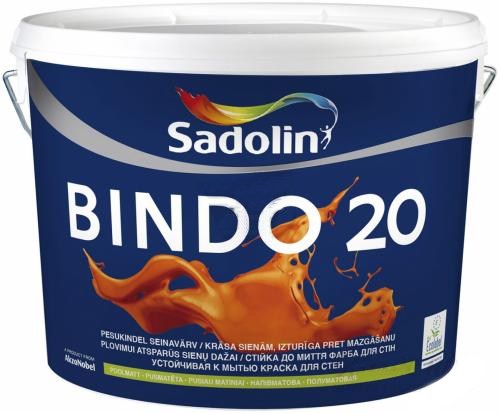 

Краска Sadolin BINDO 20 - полуматовая краска для стен и потолков, тонир.база BС, 2,33 л.