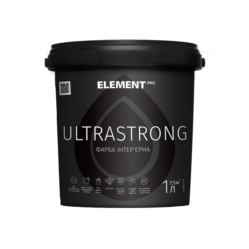 

Интерьерная краска ELEMENT PRO ULTRASTRONG, база А 15 л