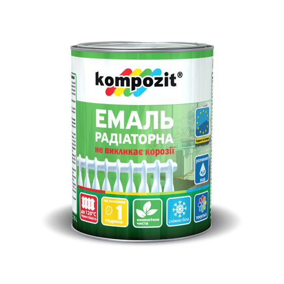 

Эмаль акриловая радиаторная Kompozit Белая матовая 3 л