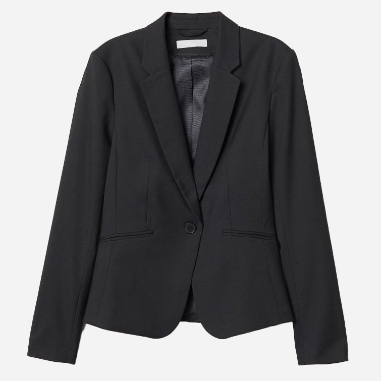 

Пиджак H&M 060568601_black  Черный, Пиджак H&M 060568601_black 40 Черный