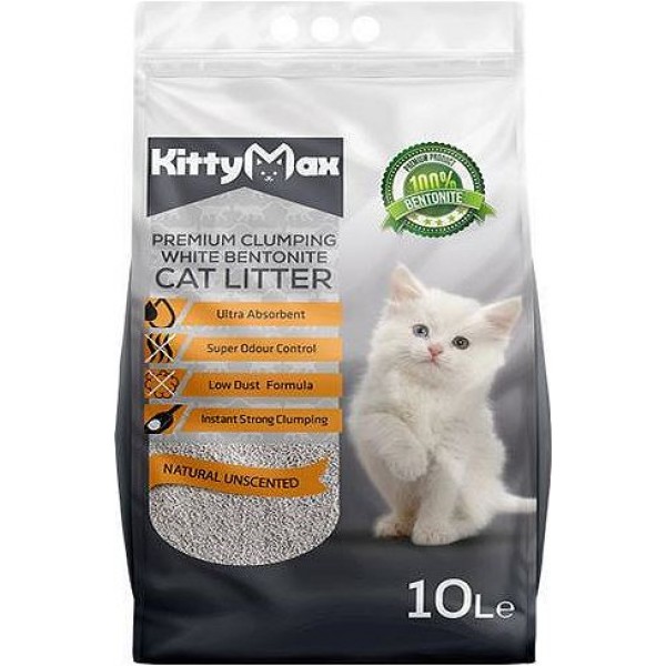 

Наповнювач туалетів для кішок KittyMax Преміум бентоніт білий без запаху 10 л (коричневий)