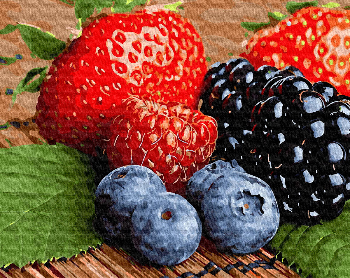 

Картина по номерам Свежие ягоды 40*50 Raskraski BK-GX34290