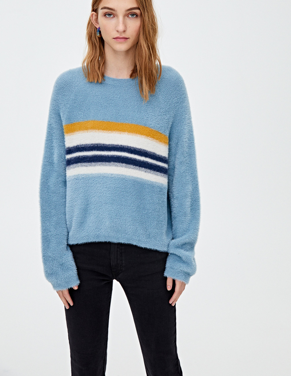 

Свитер PULL & BEAR Ж1080336 (9558/322/428) цвет голубой S
