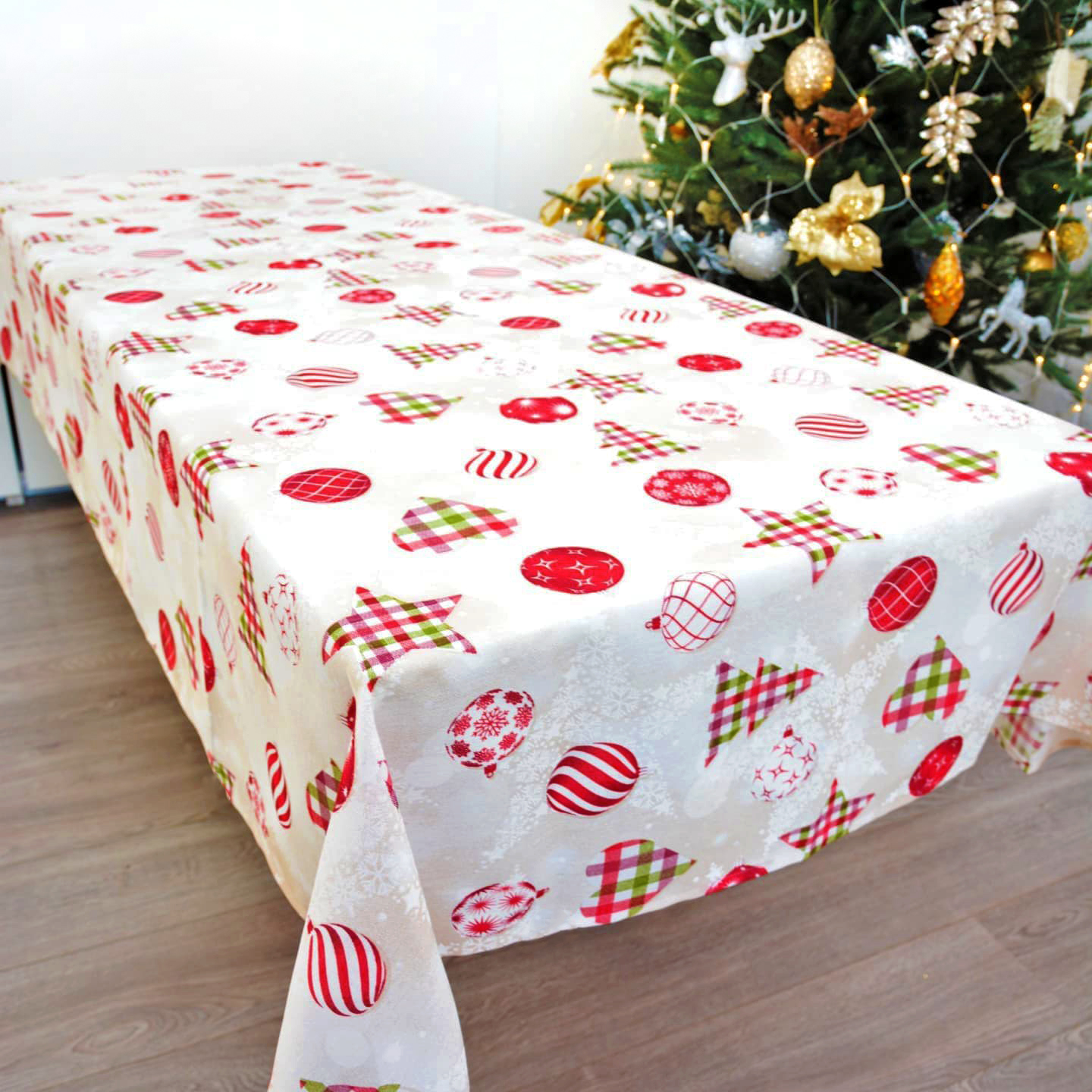 

Новогодняя скатерть Time Textile Bolas Разноцветный TT172615 140x300