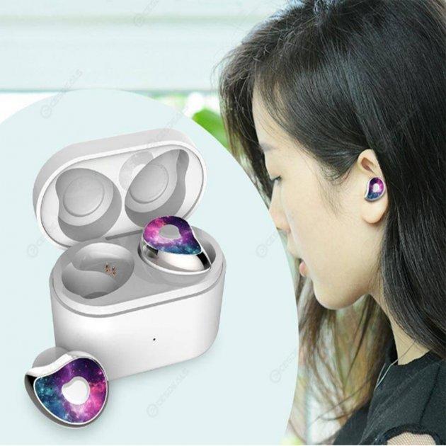 

Наушники MDR HBQ SE6 TWS BT + кейс белые/фиолетовые