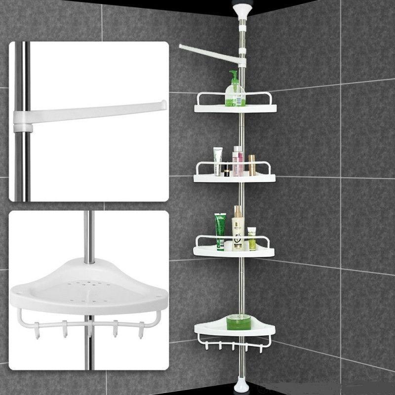 

Полки для ванной Multi Corner Shelf, 4 уровня пластиковых полок для ванной 3.2м