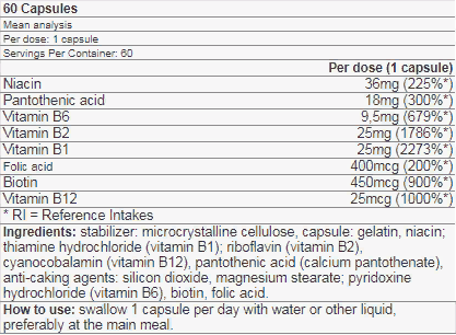 

Ultra B-Complex Yamamoto Nutrition 60 Capsules