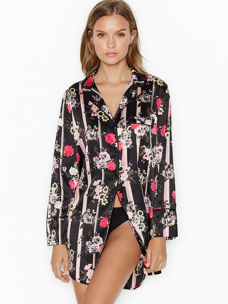 

Домашняя рубашка Victoria’s Secret 1159758870 (Черный/Розовый, L)