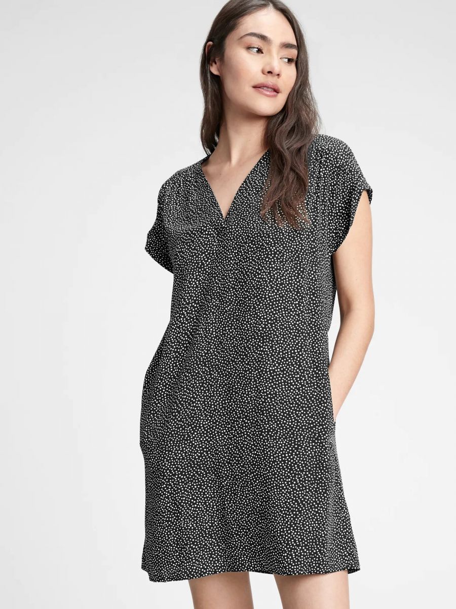 

Легкое летнее женское платье GAP 1159758924 (Черный, S)