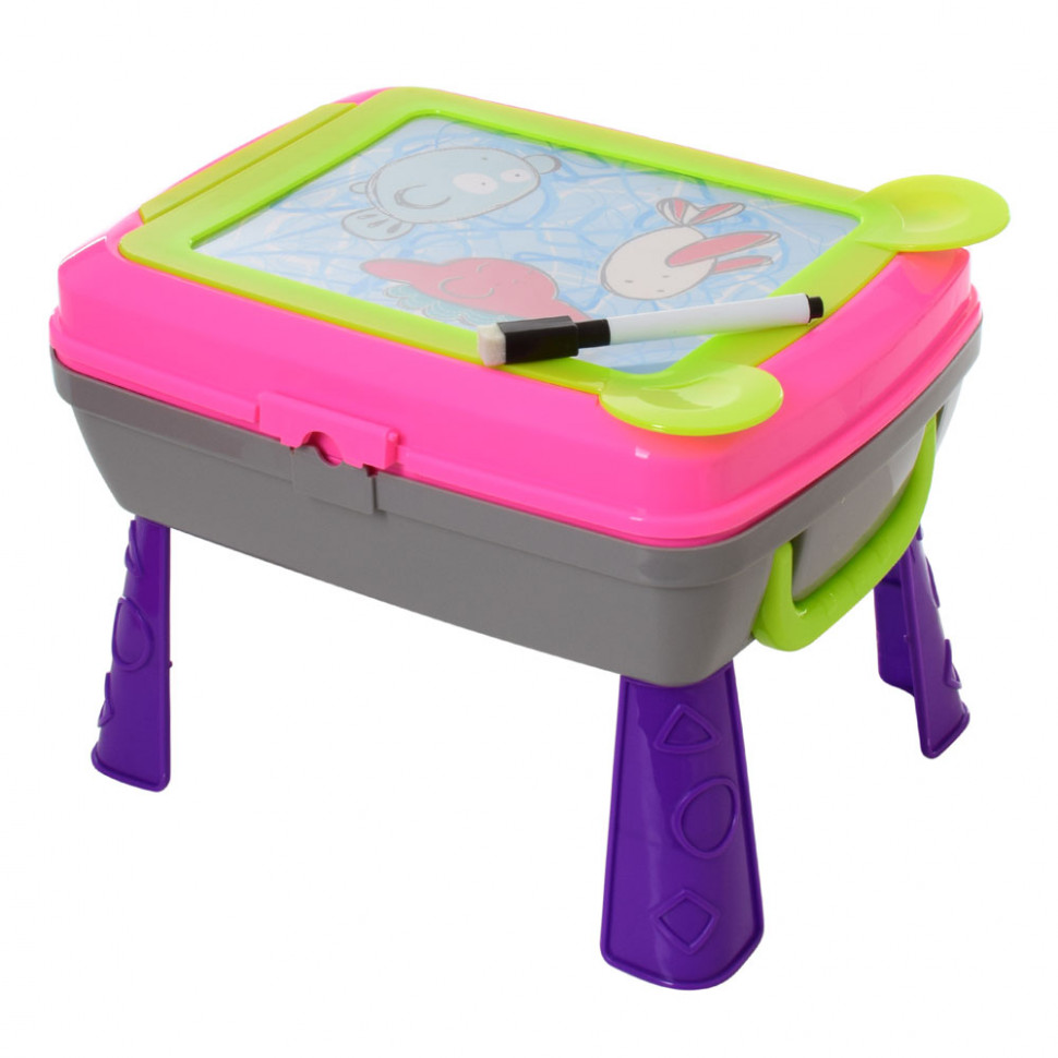 

Детский столик-мольберт для рисования YI MA TOYS YM771-2 с аксессуарами Розовый