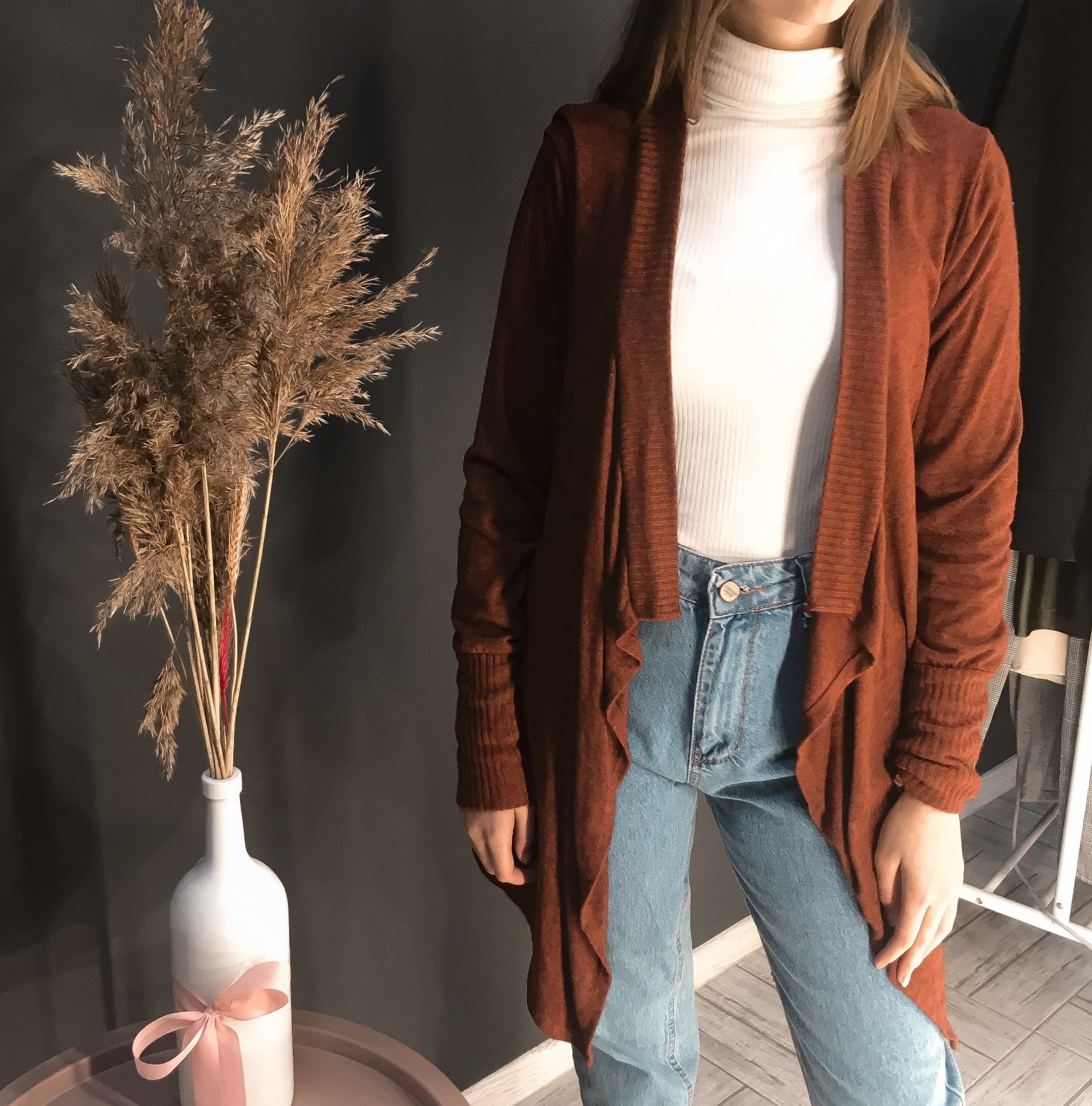 

Кардиган женский Forever trendy 3898 -М коричневый 0512, Кардиган женский Forever trendy 3898 S-М коричневый 0512