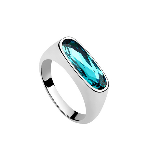 

Кольцо с кристаллами Сваровски 11_6871 Showfay 17 размер Бирюзовый