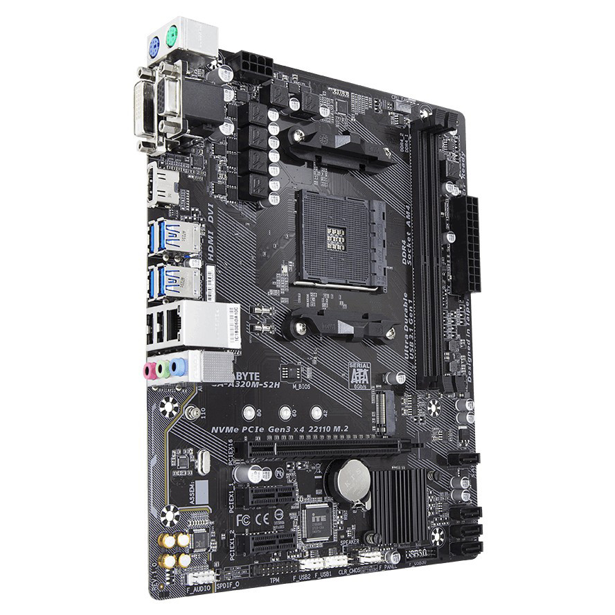 

Материнская плата Gigabyte A320M-S2H + Athlon 240GE + 16GB 3000MHZ