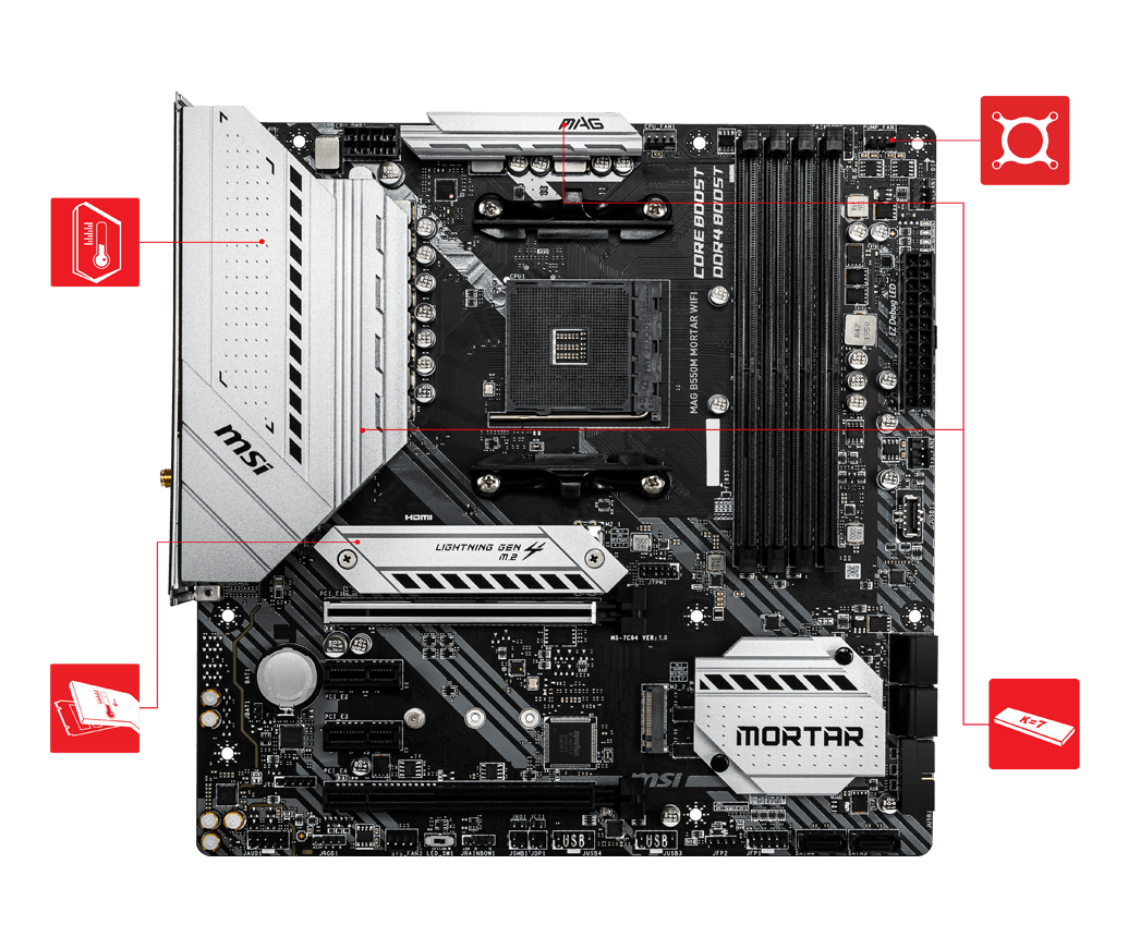 

Материнская плата MSI MAG B550M MORTAR Wi-Fi