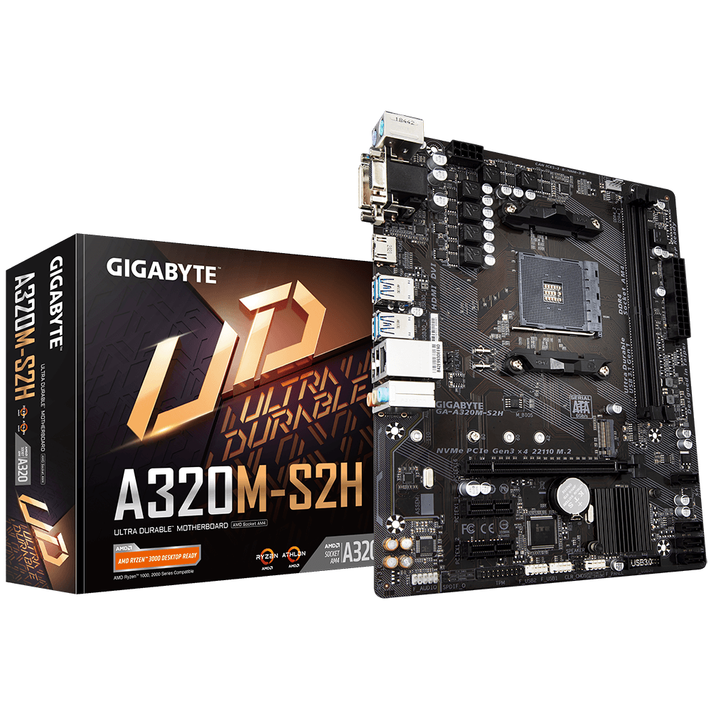 

Материнская плата Gigabyte A320M-S2H + Ryzen 3 1200AF + 16GB 3000MHZ